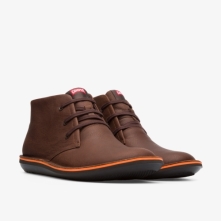 Camper Beetle Ankle Boots Dark Brown - Mens Singapore MAZMXV-010